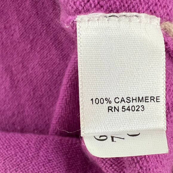 Banana Republic Orchid Argyle 100% Cashmere Sweater – Size M - Picture 5 of 8